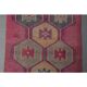 Vintage Turkish Hand-Knotted Wool Cotton Pink Runner Rug 94x329