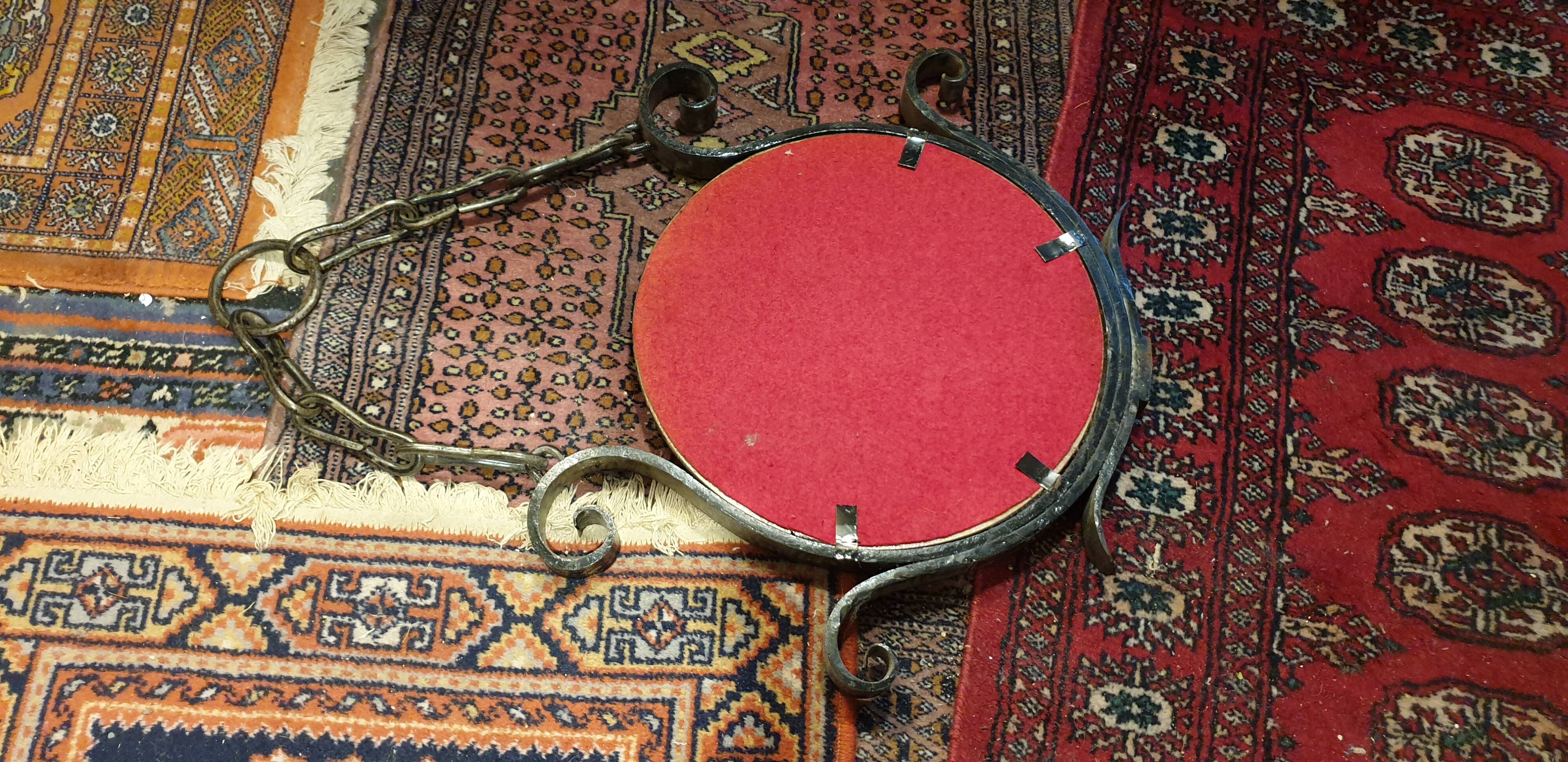 Massive wrought iron mirror  50x80cm