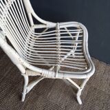 White rattan chair