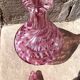Modernist liqueur carafe clichy pink and white table art