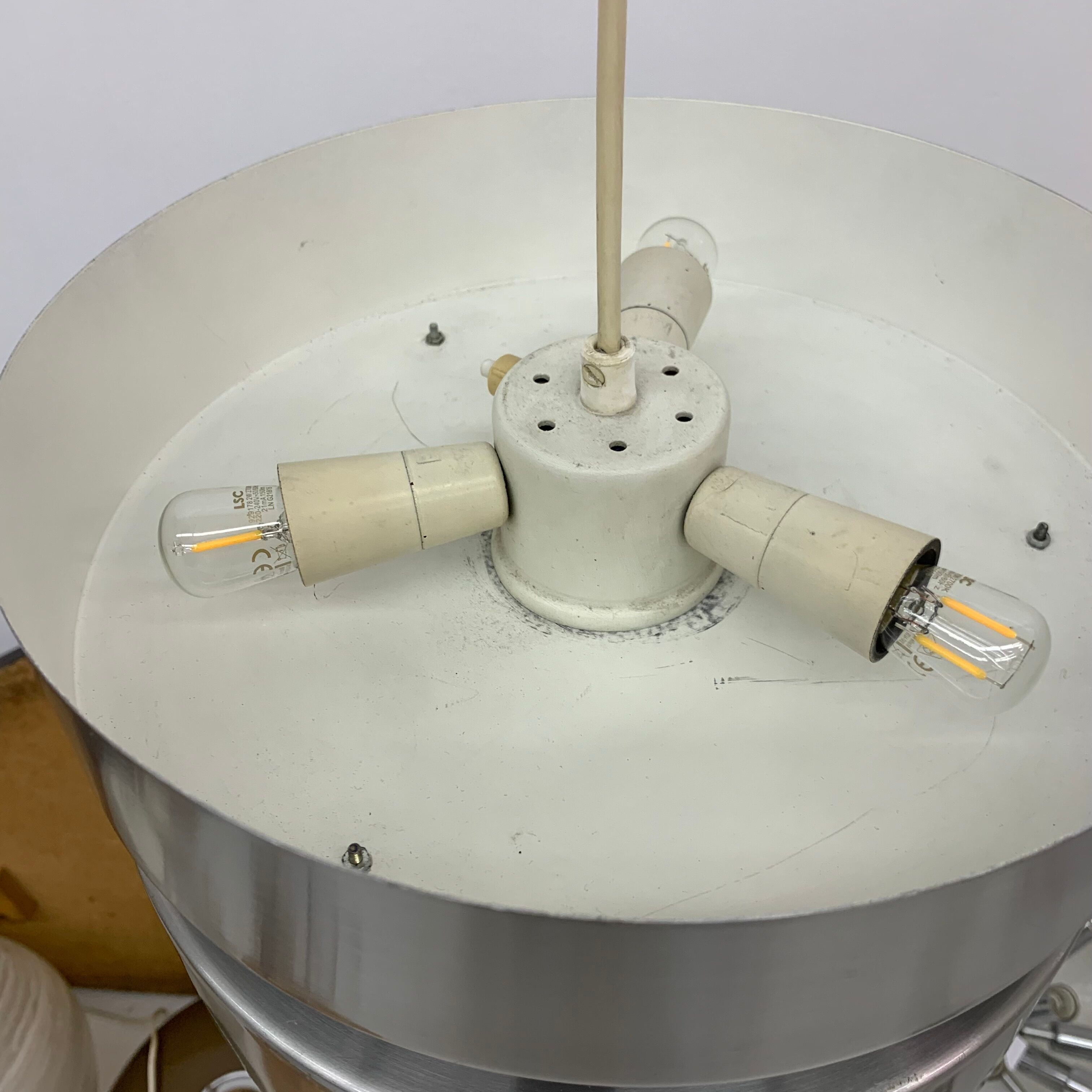 Hanging lamp aluminium design , 1960