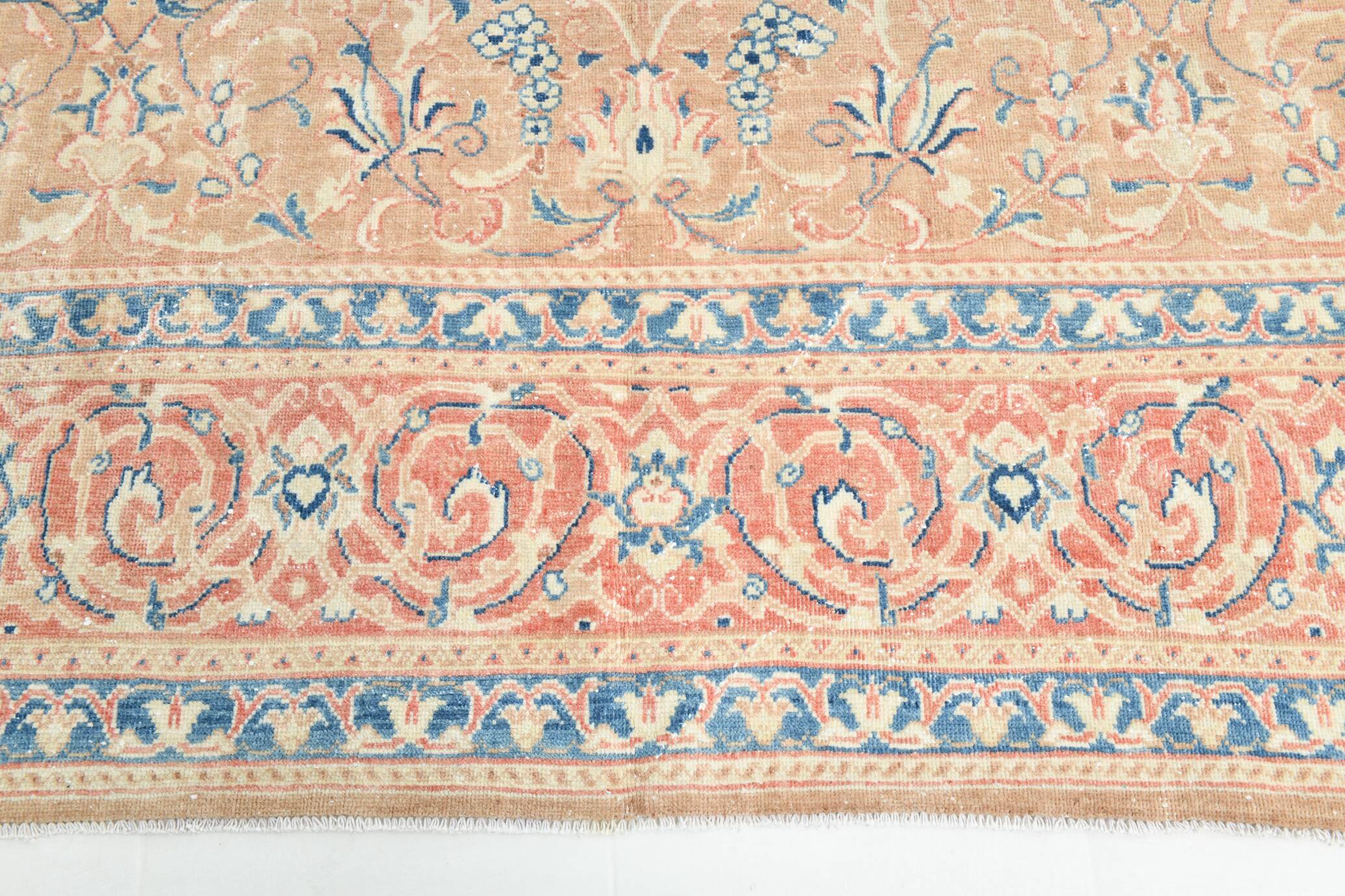 10x13 Blue & Peach Classic Pattern Persian Rug, 308x393Cm