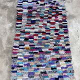 Colorful Boucherouite Moroccan rug - 95 x 211 cm