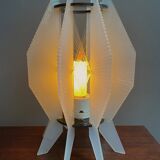 Lampe de table en fil acrylique blanc années 1970