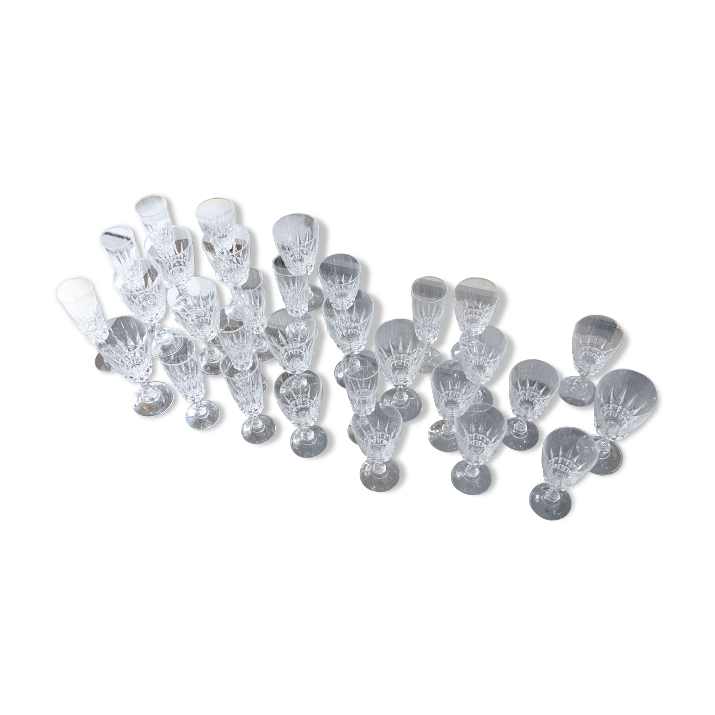 Set 30 glasses Crystal Italy 50