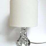 Lampe vintage en verre torsadé – France, années 70