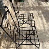 Set of 2 wrought iron garden chairs