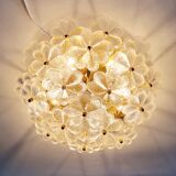 Mid-century floral ceiling light in Murano glass by Ernst Palme, Germany, 1970s