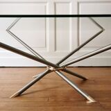 “Mikado” coffee table in metal and glass