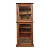 Louis XVI style two-part display case in mahogany circa 1850