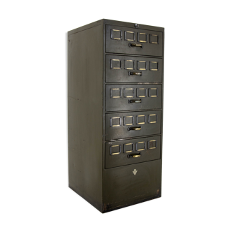 1930s multi drawer card filing cabinet by august blodner
