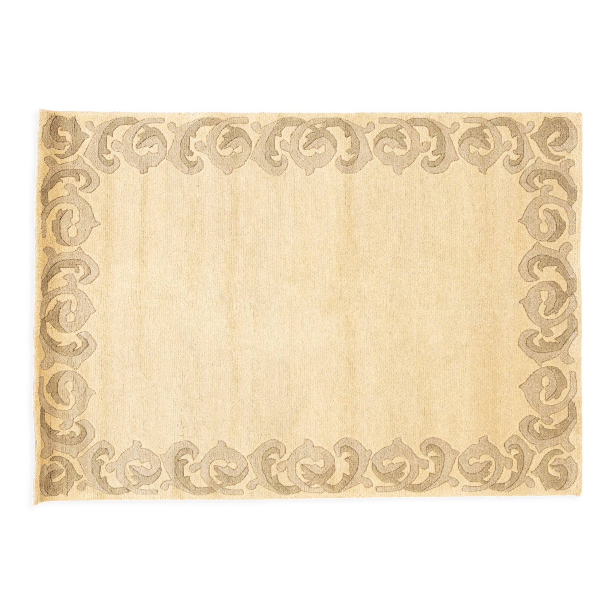 NOS Hand knotted Scandinavian design rug by Anna Johanna Ångström. 197 x 137 cm (78 x 54 in)