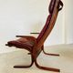 Vintage norwegian leather Siesta chair & ottoman by Ingmar Relling