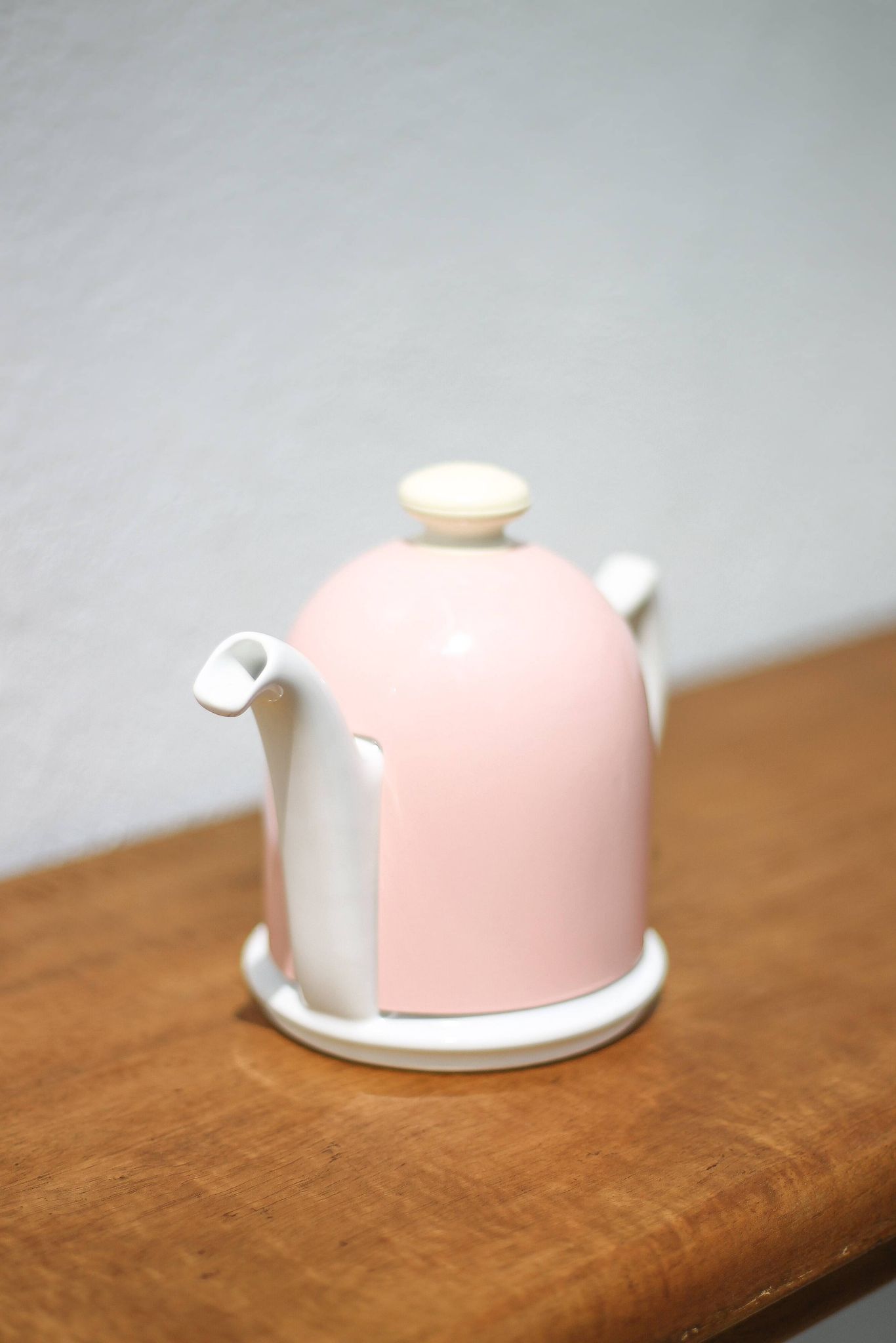 Vintage teapot, porcelain teapot and metal hat, teapot, kettle, infusion, kitchen