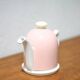Vintage teapot, porcelain teapot and metal hat, teapot, kettle, infusion, kitchen
