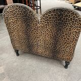Banquette Napoleon III léopard double dossier