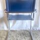 Bauhaus cantilever armchair in blue leather, 80s/90s