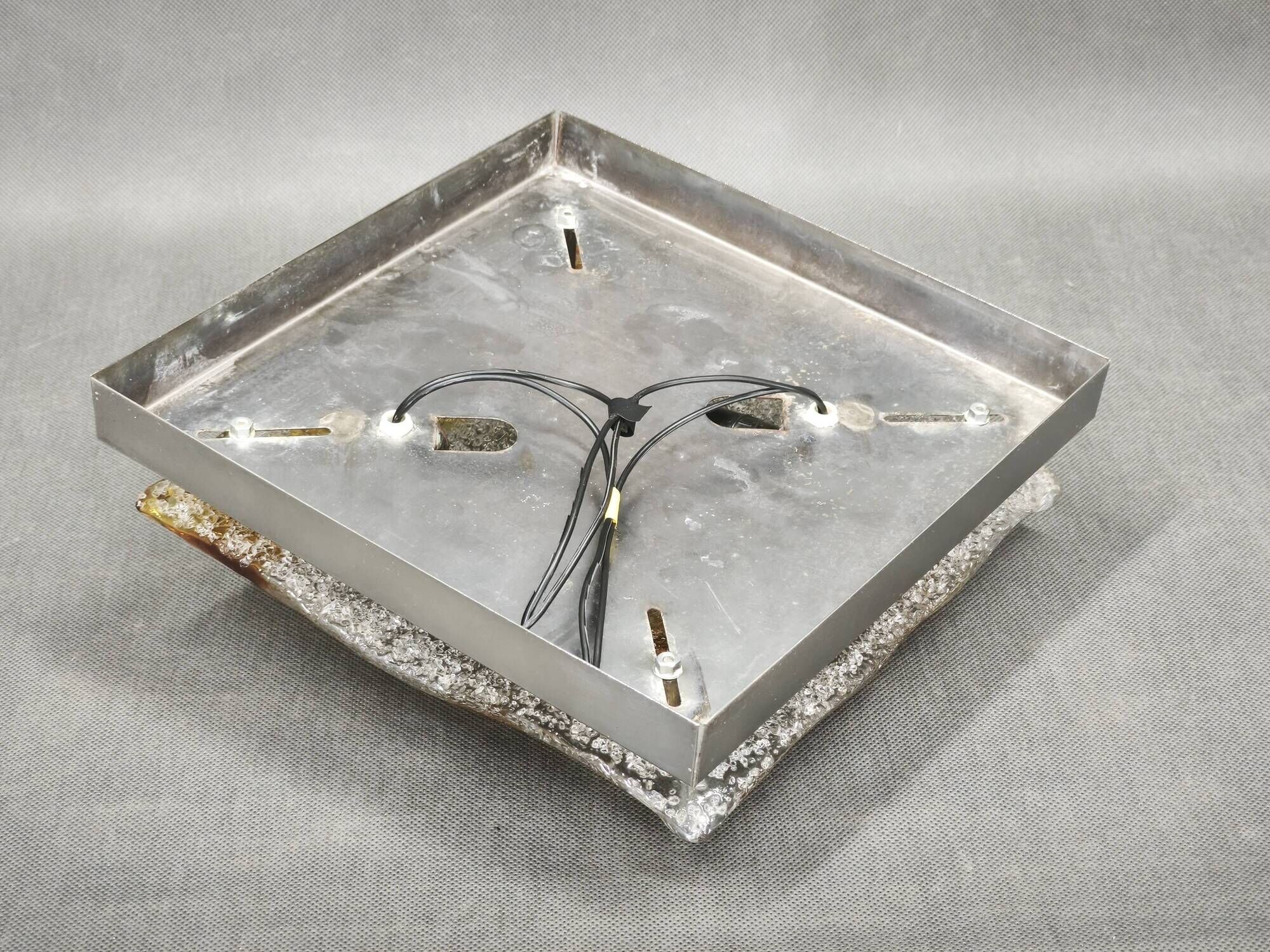 Murano Glass Flush Mount Wall Light, Mazzega, Toni Zuccheri Style, Italy
