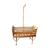 Vintage rattan cradle