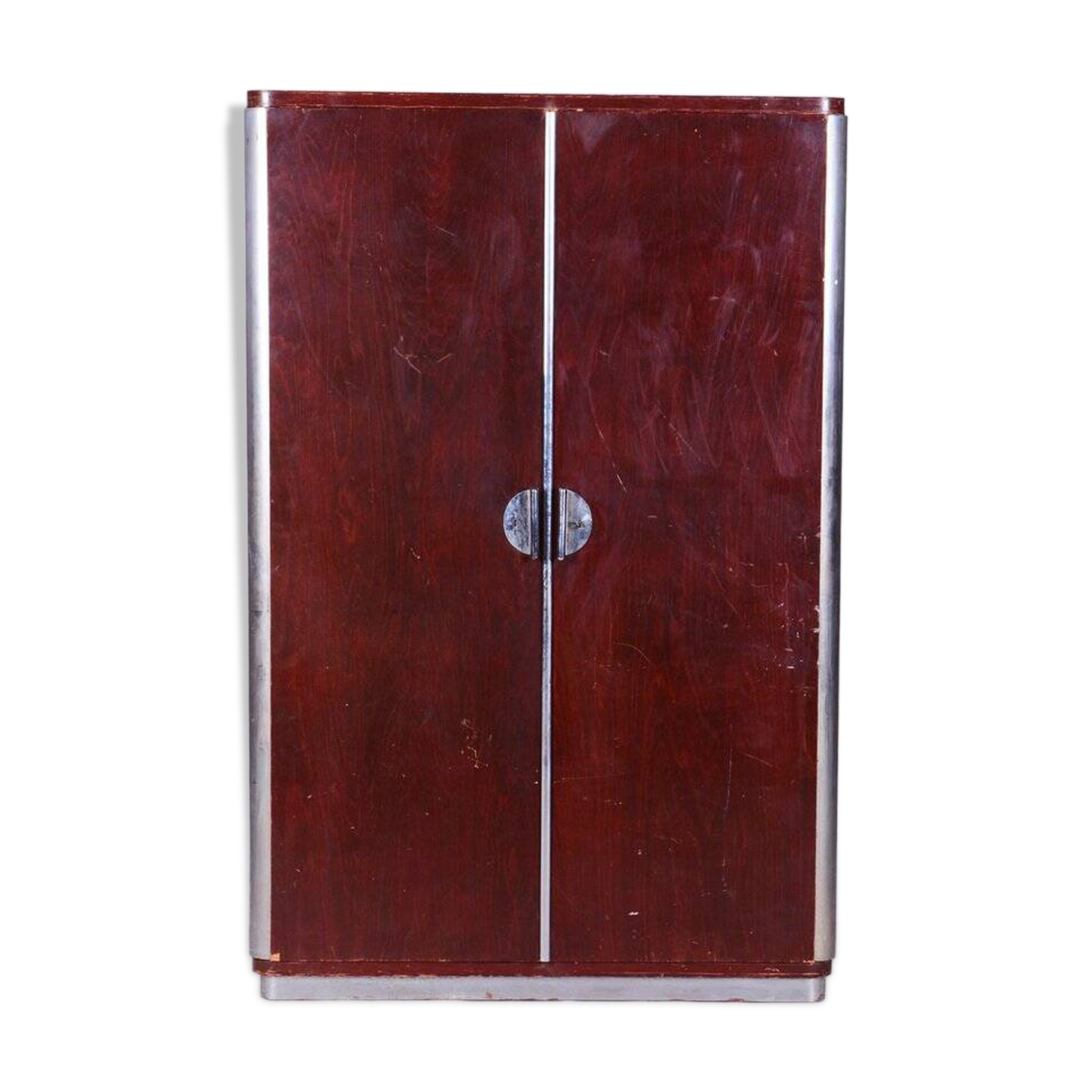 Bauhaus Walnut Wardrobe attributed to Vichr a Spol, Czechia, 1939
