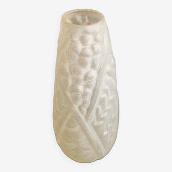Soliflore vase in satin glass Art Deco period