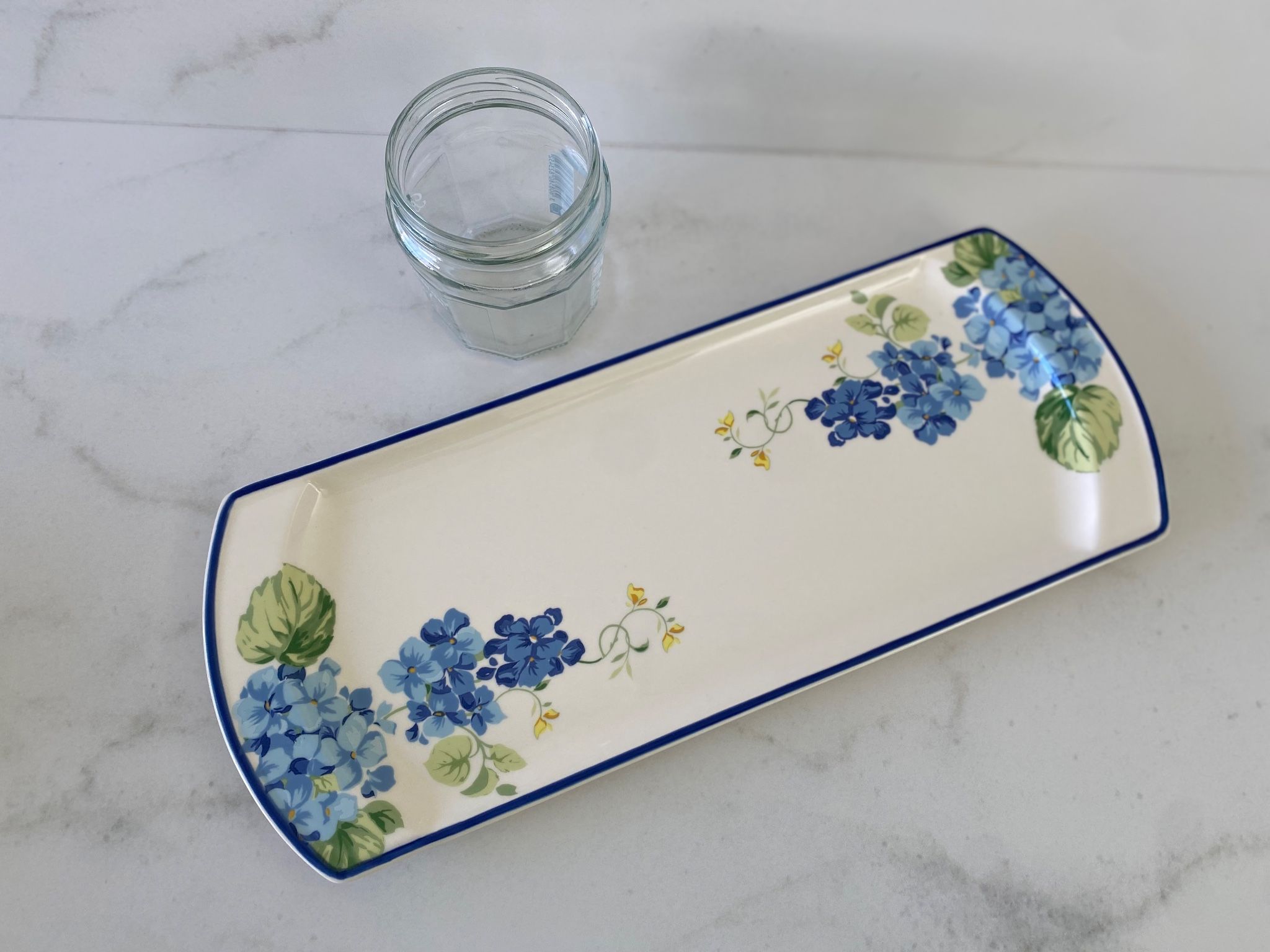 "Hortensia" table service from Luneville, earthenware, 80 pieces