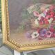 Still life painting, bouquet of flowers, oil on wood by Lillie Honnorat