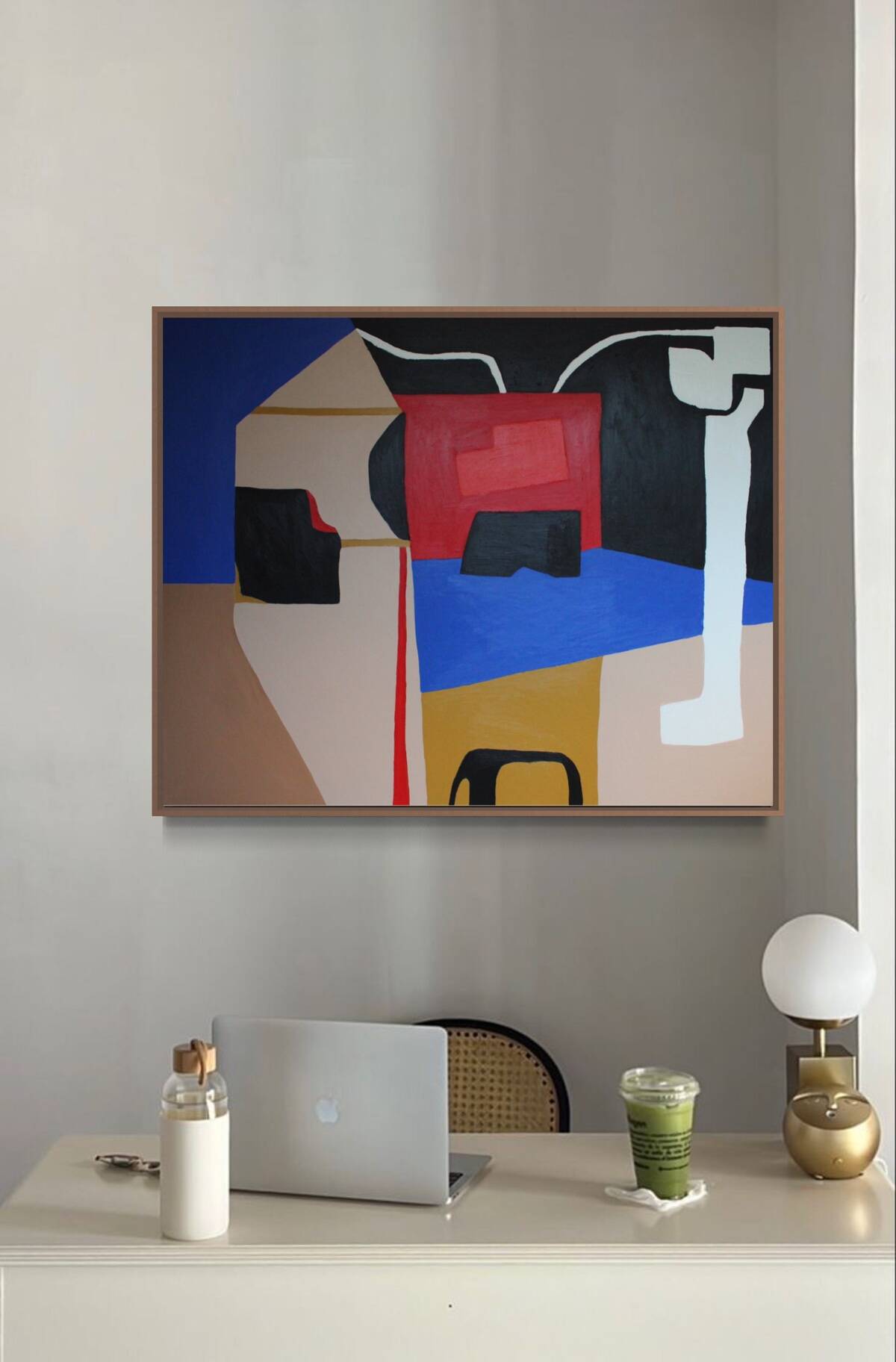 Original abstract "heart maze" blue version