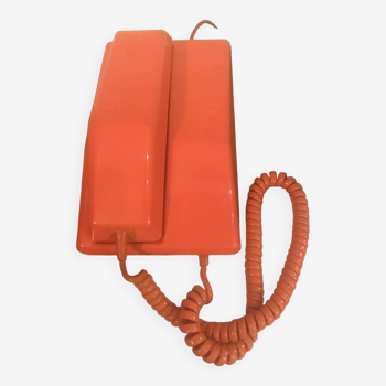 Téléphone orange à cadran Contempra 1977