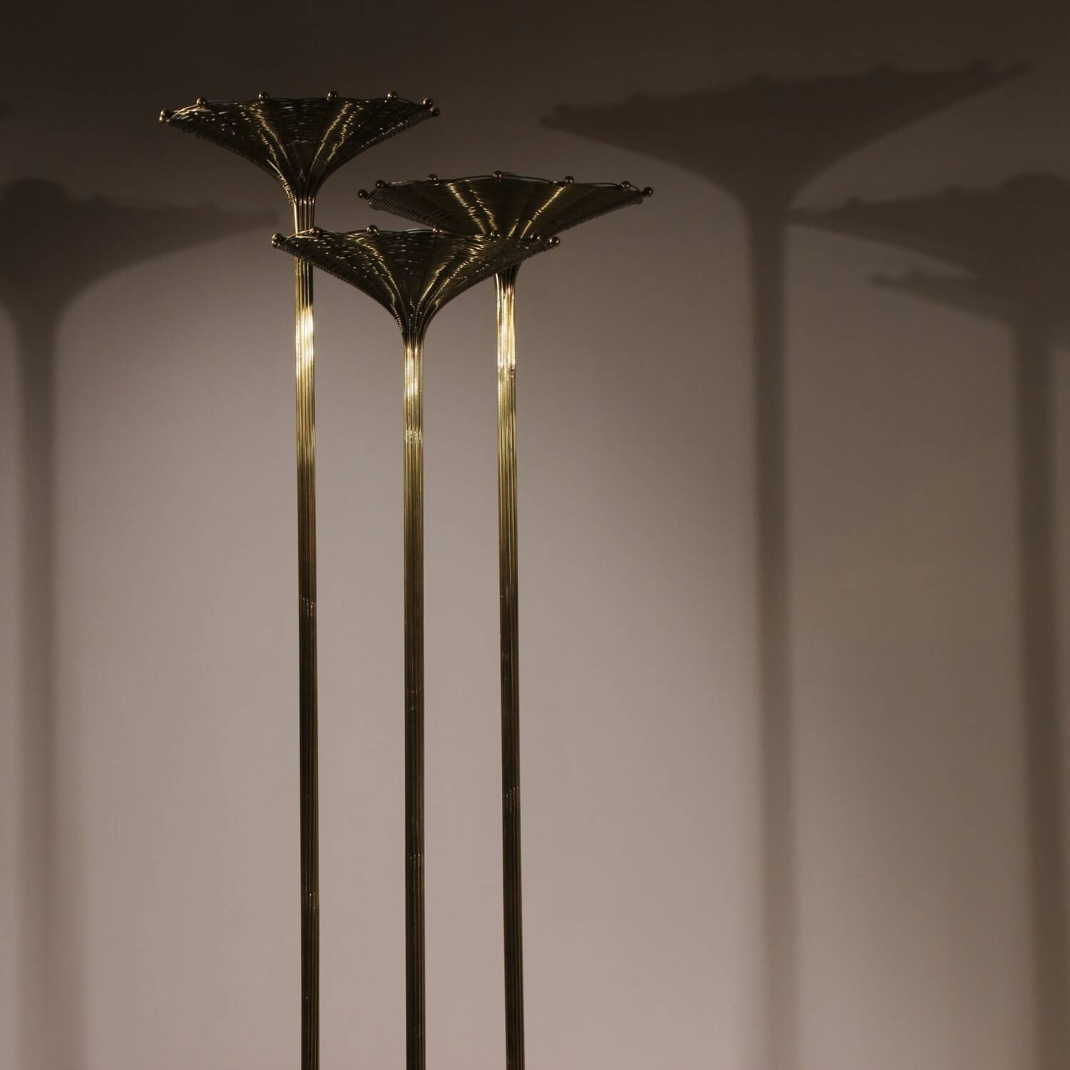 Brass ‚Papyrus‘ Floor Lamp by Nucci Valsecchi | Italy 1970s