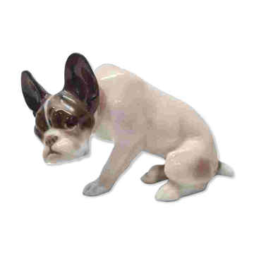Bouledogue français en porcelaine Rosenthal par F. Diller, années 1930
