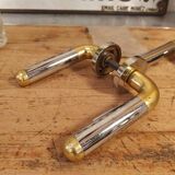 Rare vintage golden and silver metal handle