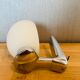 Opaline wall lamp half egg form