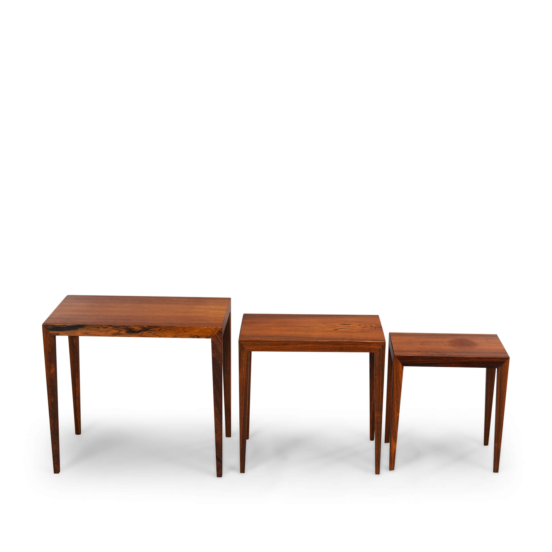 Rosewood side tables by Severin Hansen, set of 3