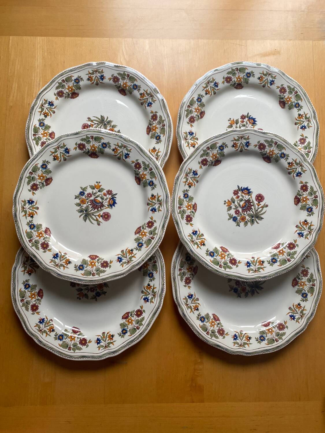 Glen - set of 6 Gien Moustiers flat plates