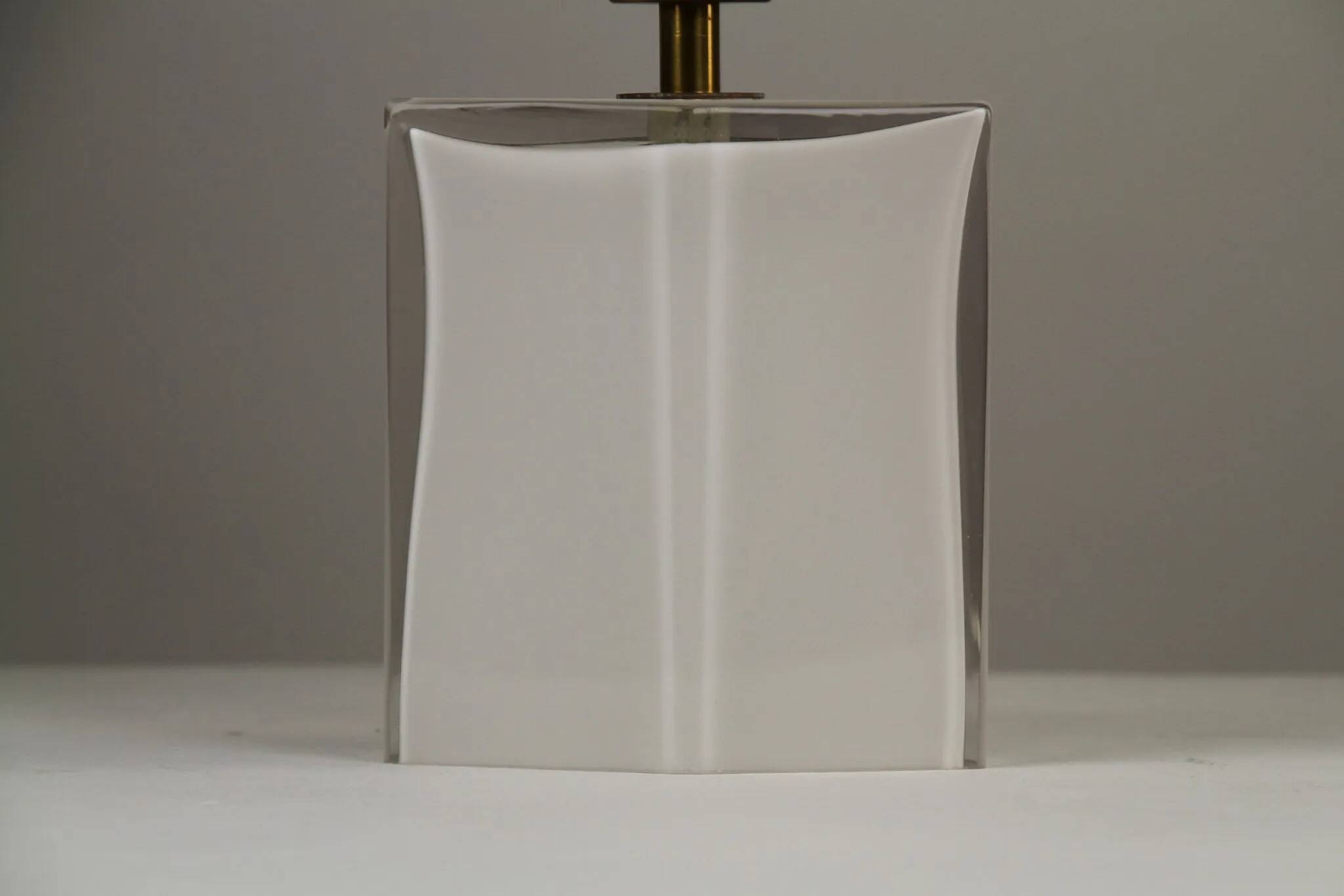 Opaline Glass Table Lamp – Flygsfors, Sweden — Late 1960s / Early 1970s