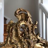 Large golden bevelled mirror 170 x 100 cm