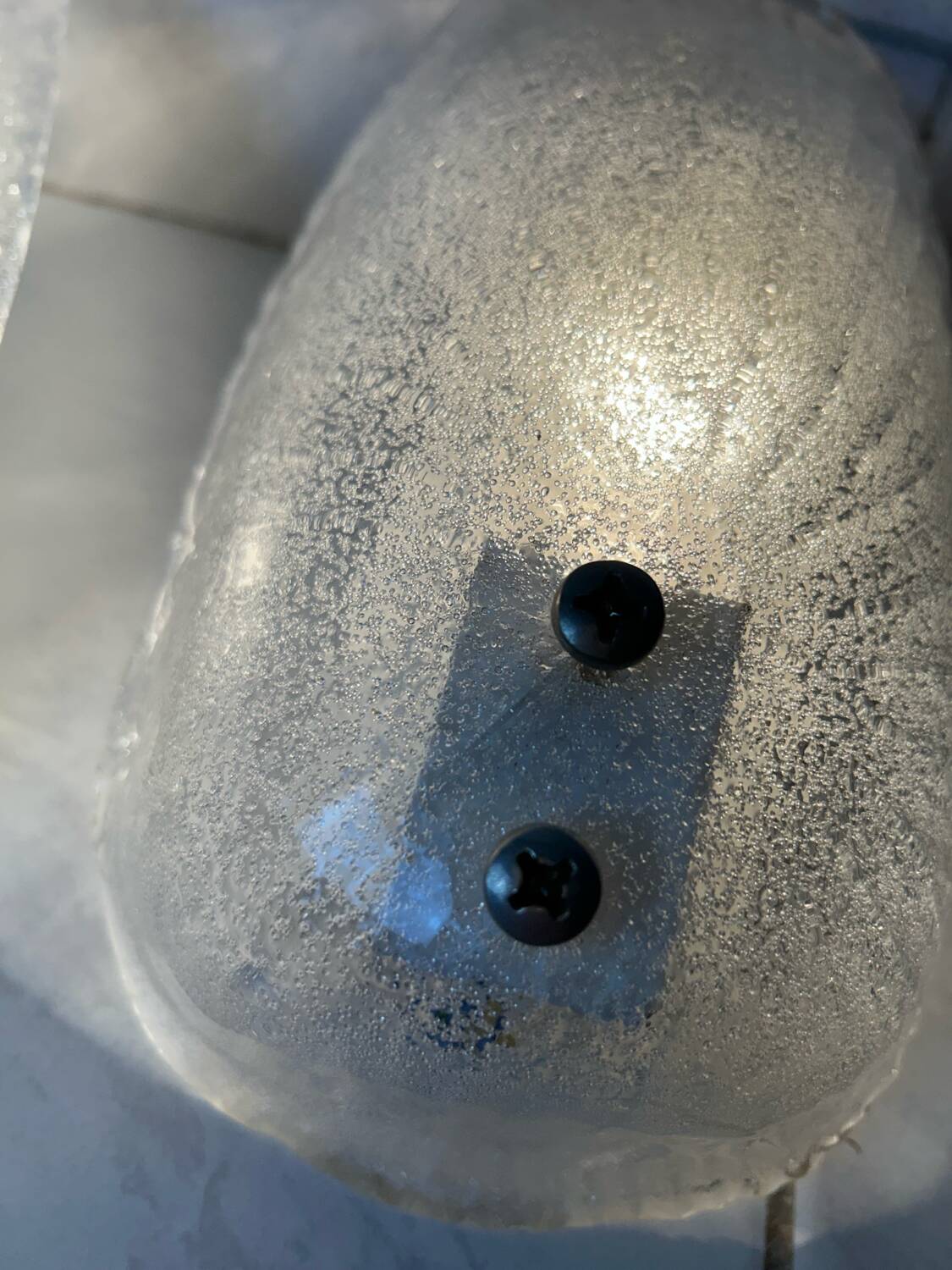 Set of two vintage Italian glass wall lamps