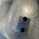 Set of two vintage Italian glass wall lamps