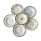 Set of 6 hollow plates Terre de Fer mismatched late nineteenth