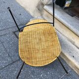Pair of wicker armchairs, 1950s