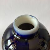 Meiping-shaped miniature vase in Saxon Meissen porcelain with blue monochrome glaze