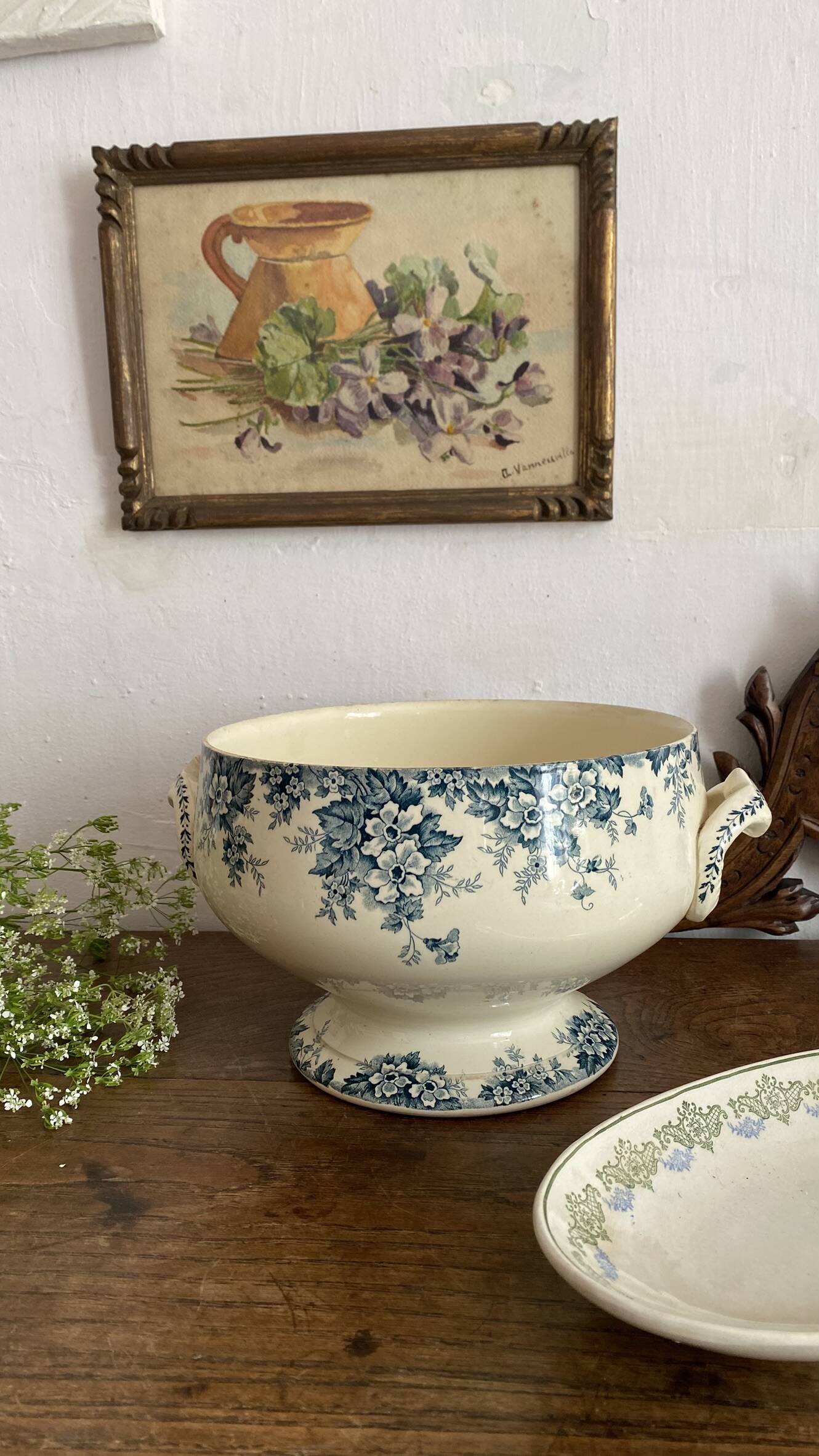 Vegetable dish or fruit bowl in ironstone Marie Louise