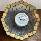 Ceiling light in mother-of-pearl and brass