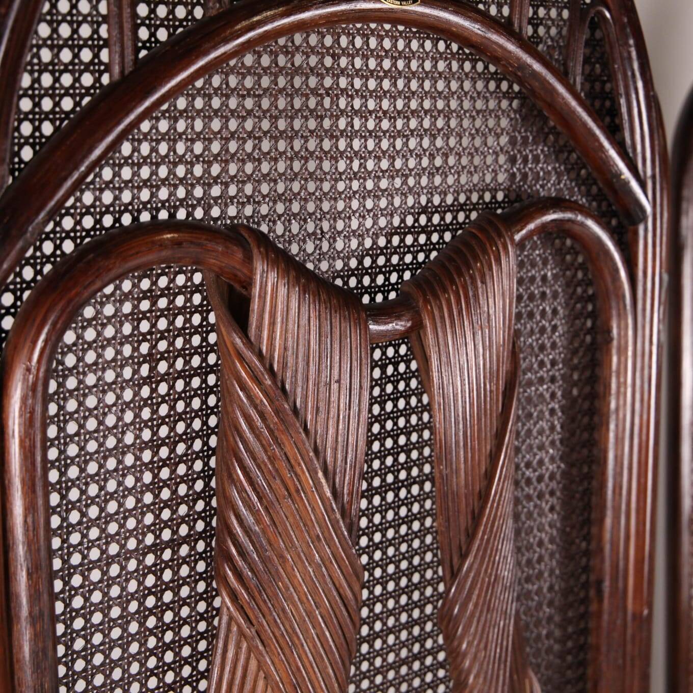 Pair of rattan screens