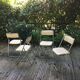 Set of 5 folding chairs 1970 chrome
