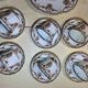 Dessert tableware set: 6 cups, 6 saucers, 2 platters, 10 plates