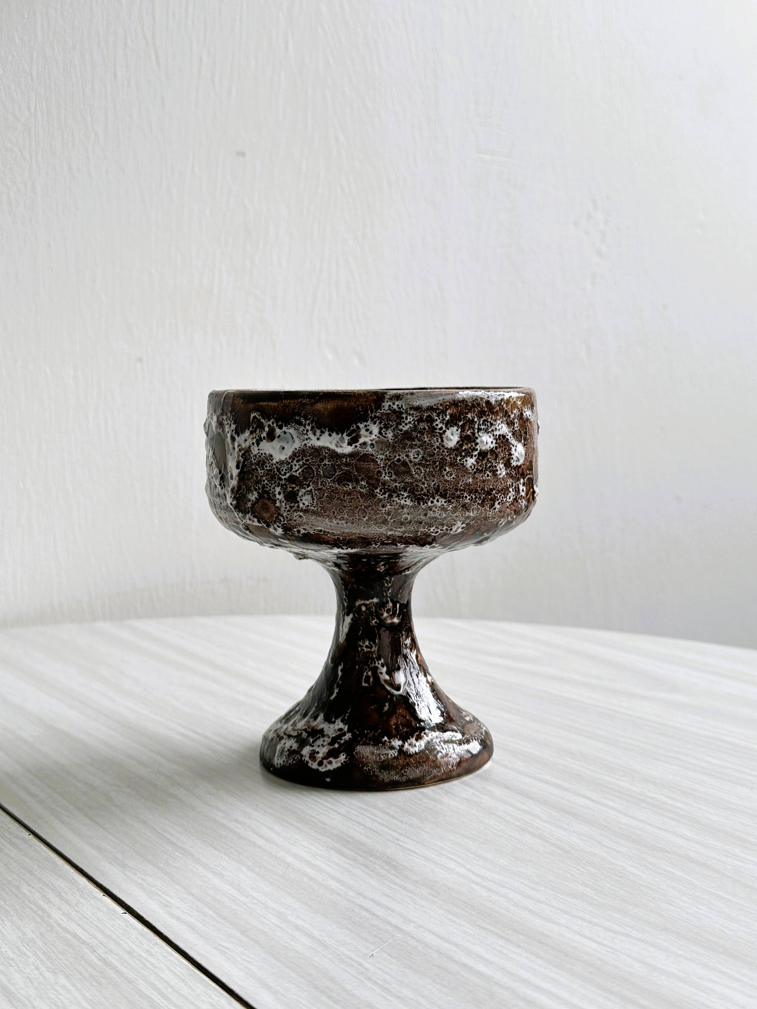 Vintage ceramic footed bowl