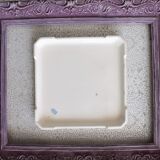 Porcelain underside, badonviller france, white and red underside, ceramic plate