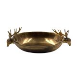 Mid-century Modern brass deers centerpiece / bowl, France 1970s